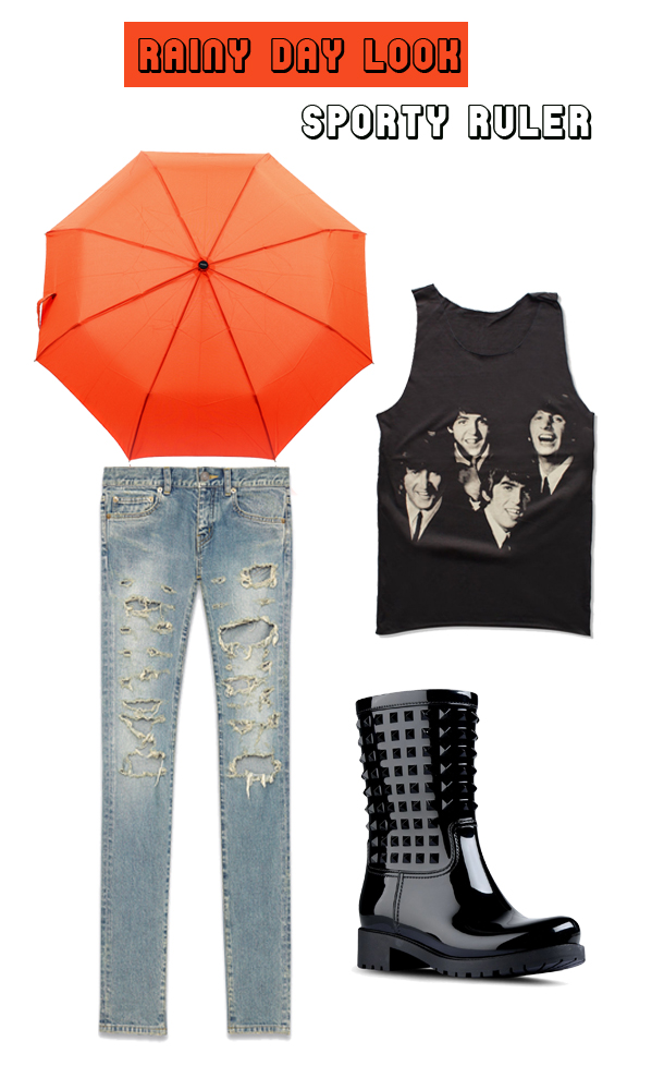 rainy day looks for inverted triangle